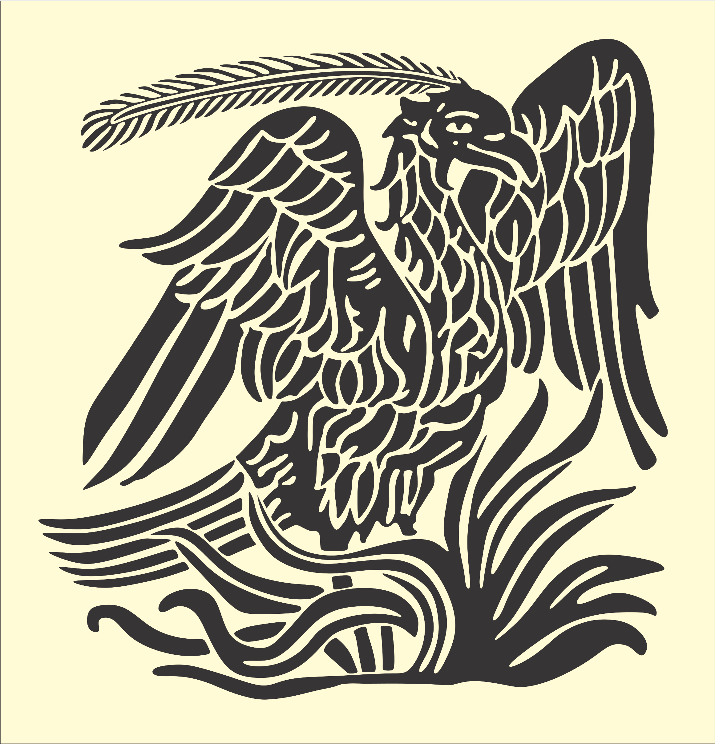 This Free Icons Png Design Of Phoenix Bird Pattern (2400x3394), Png Download