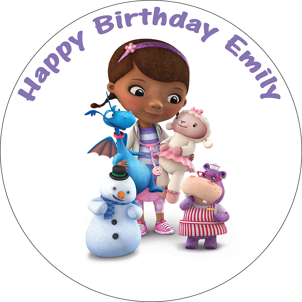 Doc Mcstuffins Personalised Edible Round Printed Birthday - Doc Mcstuffins Doc's Big Book Of Boo-boos (disney Doc (1024x1024), Png Download