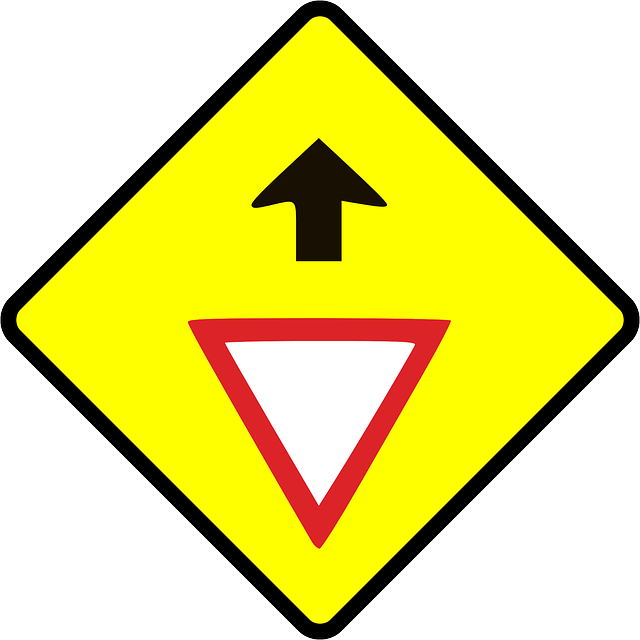 Sign, Symbol, Traffic, Transportation, Way, Road - Give Way Ahead Sign (640x640), Png Download