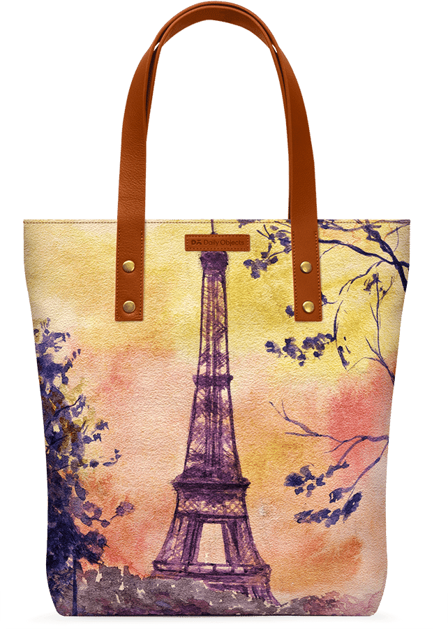 Dailyobjects Paris Watercolor Classic Tote Bag Buy - Paris Wall Tapestry - Small: 51" X 60" (642x900), Png Download