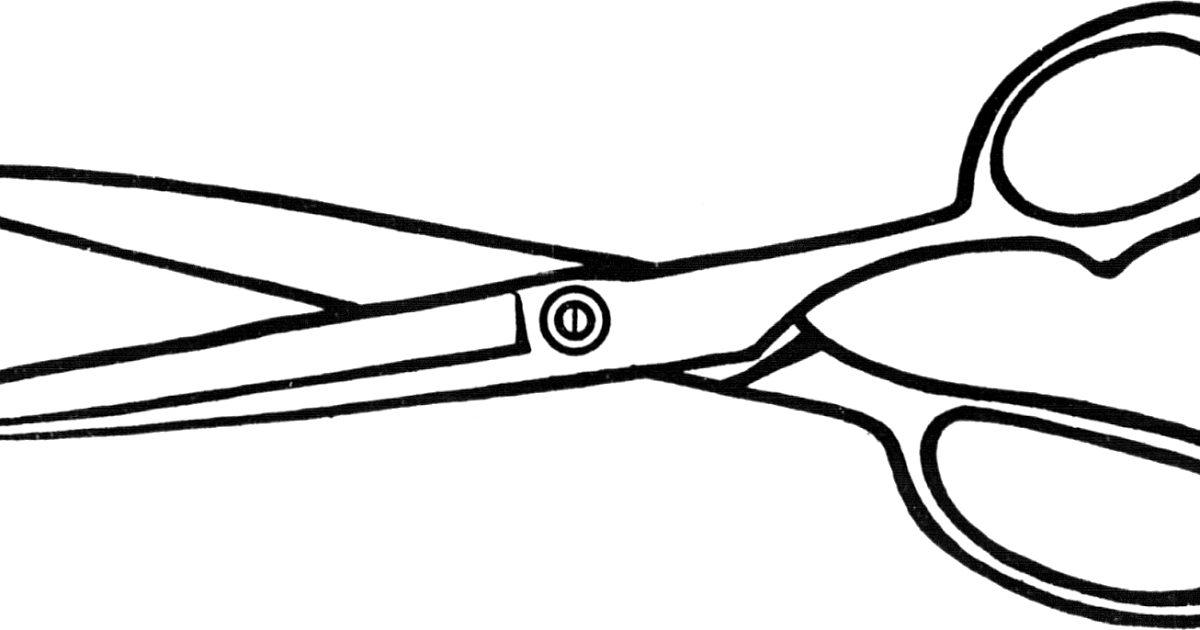 Scissor Svg Royalty Free Huge Freebie - Scissor Clipart (1200x630), Png Download