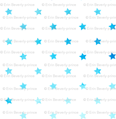 Blue Water Color Stars - Woven Fabric (400x400), Png Download