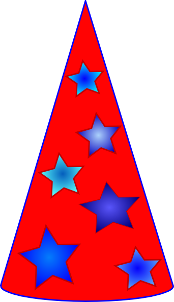 How To Set Use Blue Stars On Red Thinking Hat Svg Vector (342x591), Png Download