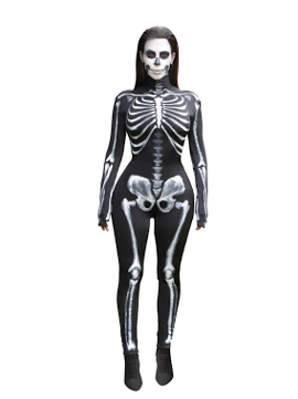 Kim Kardashian App - Find Kim Kardashian Skeleton Costume (640x360), Png Download
