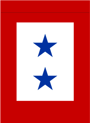 2 Blue Stars Garden Flag - Blue Star Flag (520x416), Png Download