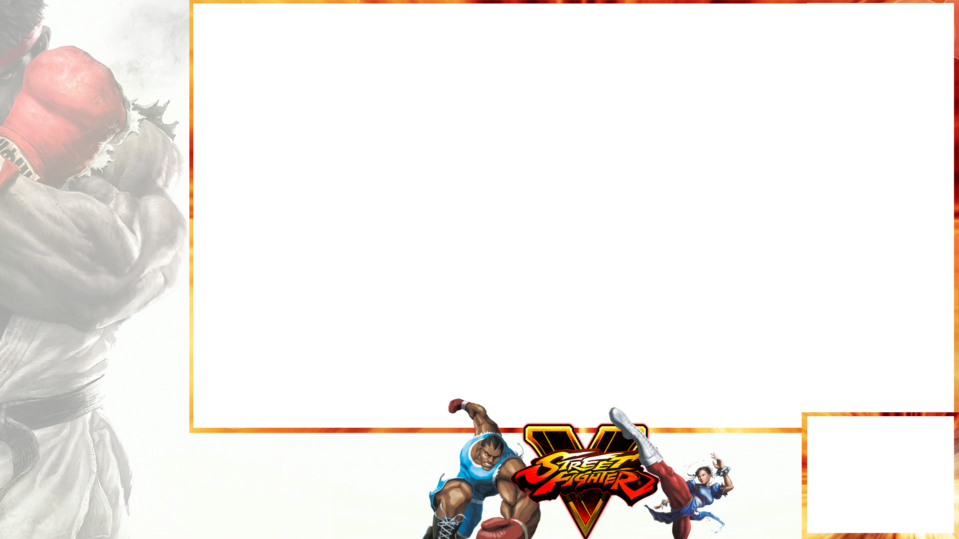 Street Fighter 5 Twitch Overlay - Street Fighter V Overlay (1920x1080), Png Download