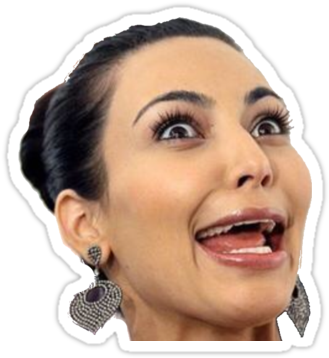 Kim Kardashian Face Png - Big Little Reveal Memes (375x360), Png Download