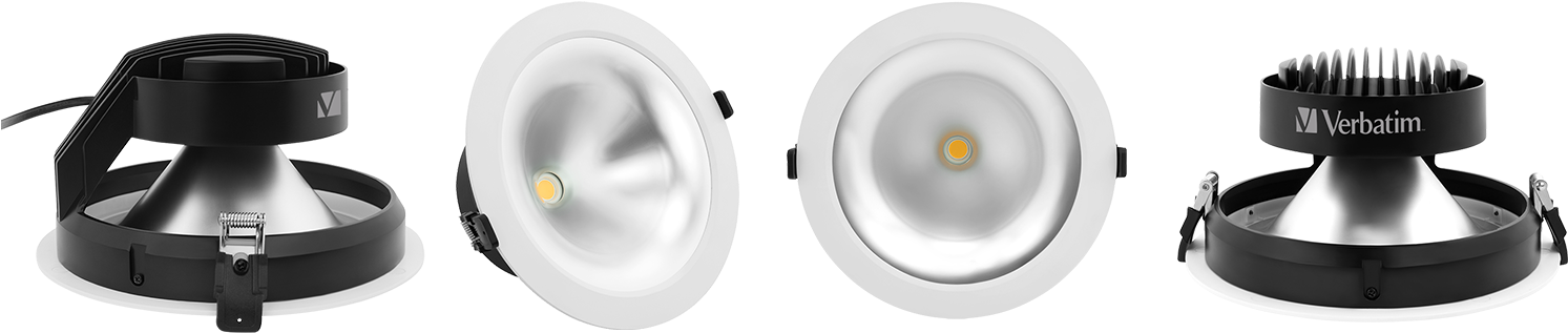 Discreet Anti-glare Ugr<19 Downlight With Beautiful - Recessed Light (1496x450), Png Download