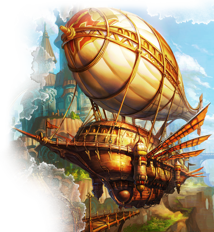 Improves The Speed Of Zeppelin By 2 Miles Per Hour - Steampunk Art Airship (691x750), Png Download