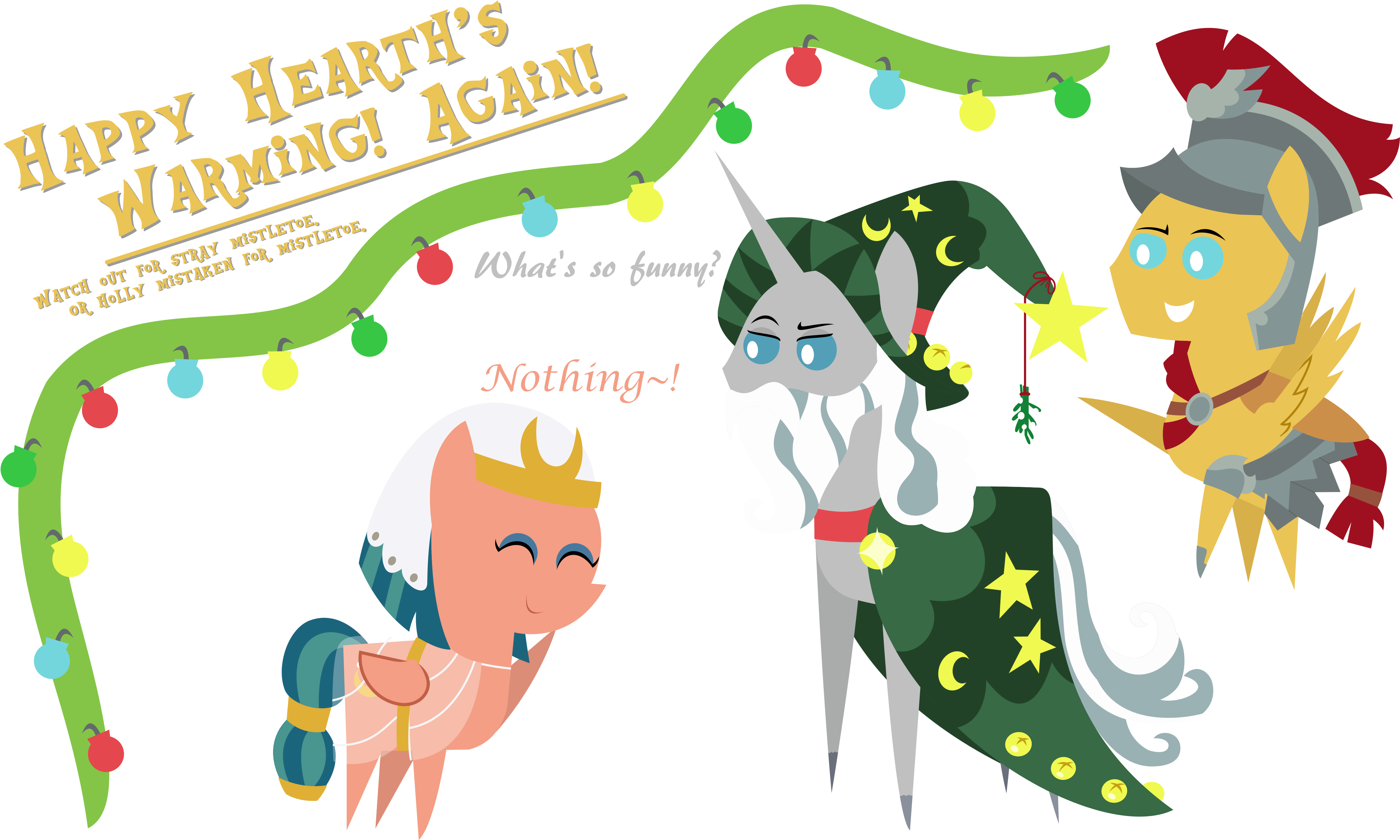 Merry Christmas, Mistletoe, Pointy Ponies, Pony, Prank, - Star Swirl The Bearded (4500x2700), Png Download