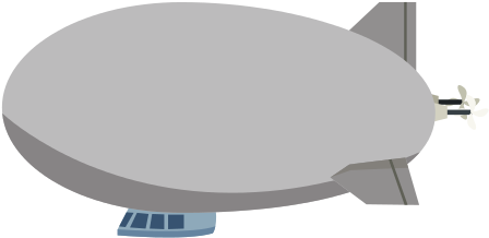 Zeppelin Modern Design Icons - Airship (550x550), Png Download