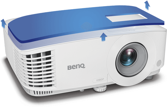 The Quick-access Lamp Door Significantly Reduces Downtime - Benq Mw612 Wxga (1280 X 800) Dlp Projector - 4000 Ansi (600x419), Png Download