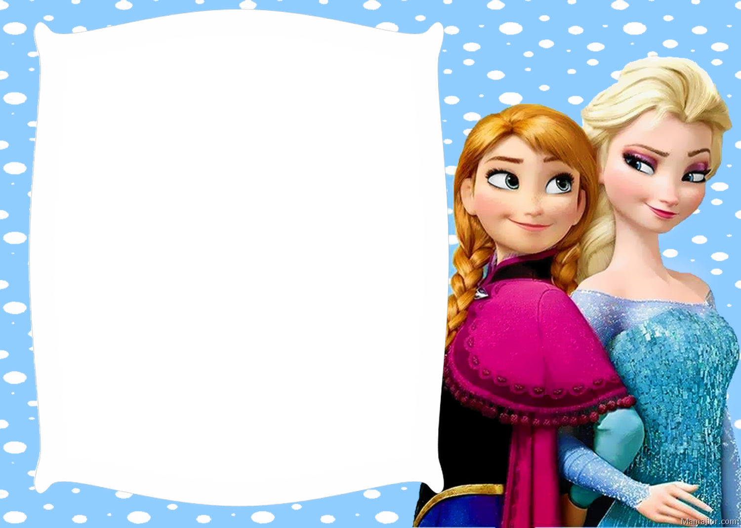 Marco Fotos Elsa Y Anna Frozen - Frozen Anna And Elsa Edible Cake Topper Frosting 1/4 (1500x1070), Png Download