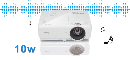 Powerful 10w Integrated Speakers Promote Effective - Benq Mx726 Dlp Projector (600x360), Png Download