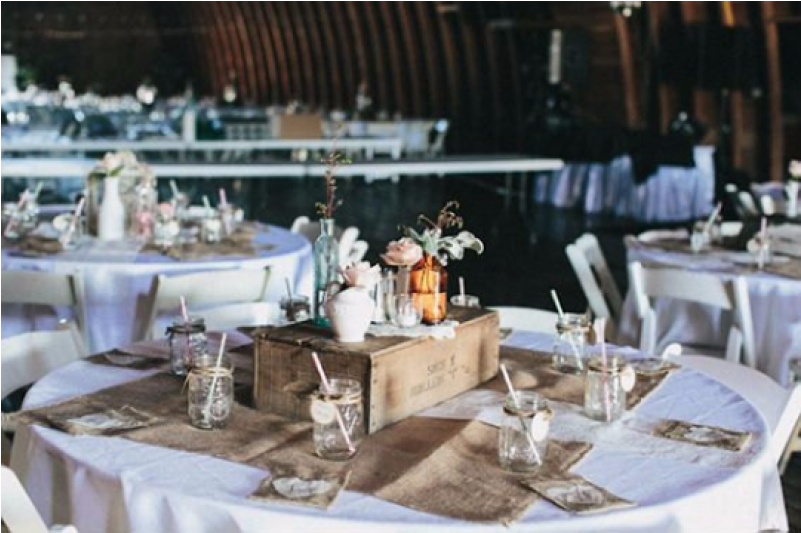 Burlap Centerpieces - Table Setting (800x800), Png Download