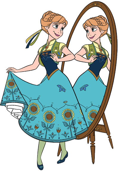 Birthday Present Anna Looking In Mirror - Biglietti Auguri Da Stampare Gratis (396x574), Png Download