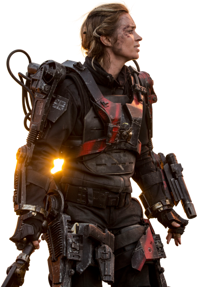 Png No Limite Do Amanhã - Live Die Repeat Emily Blunt (437x600), Png Download