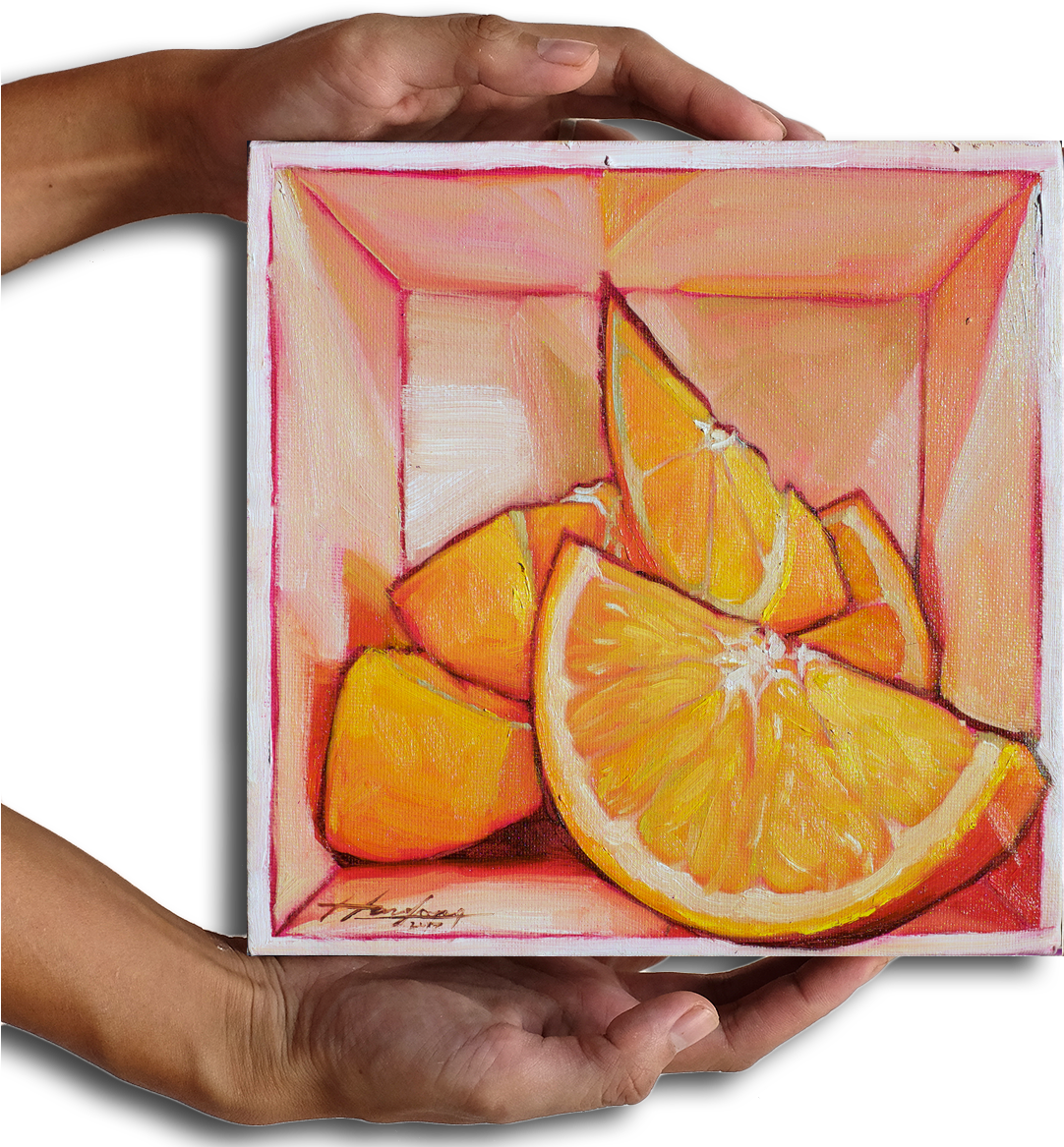 Oranges In A Box Ii (1200x1174), Png Download
