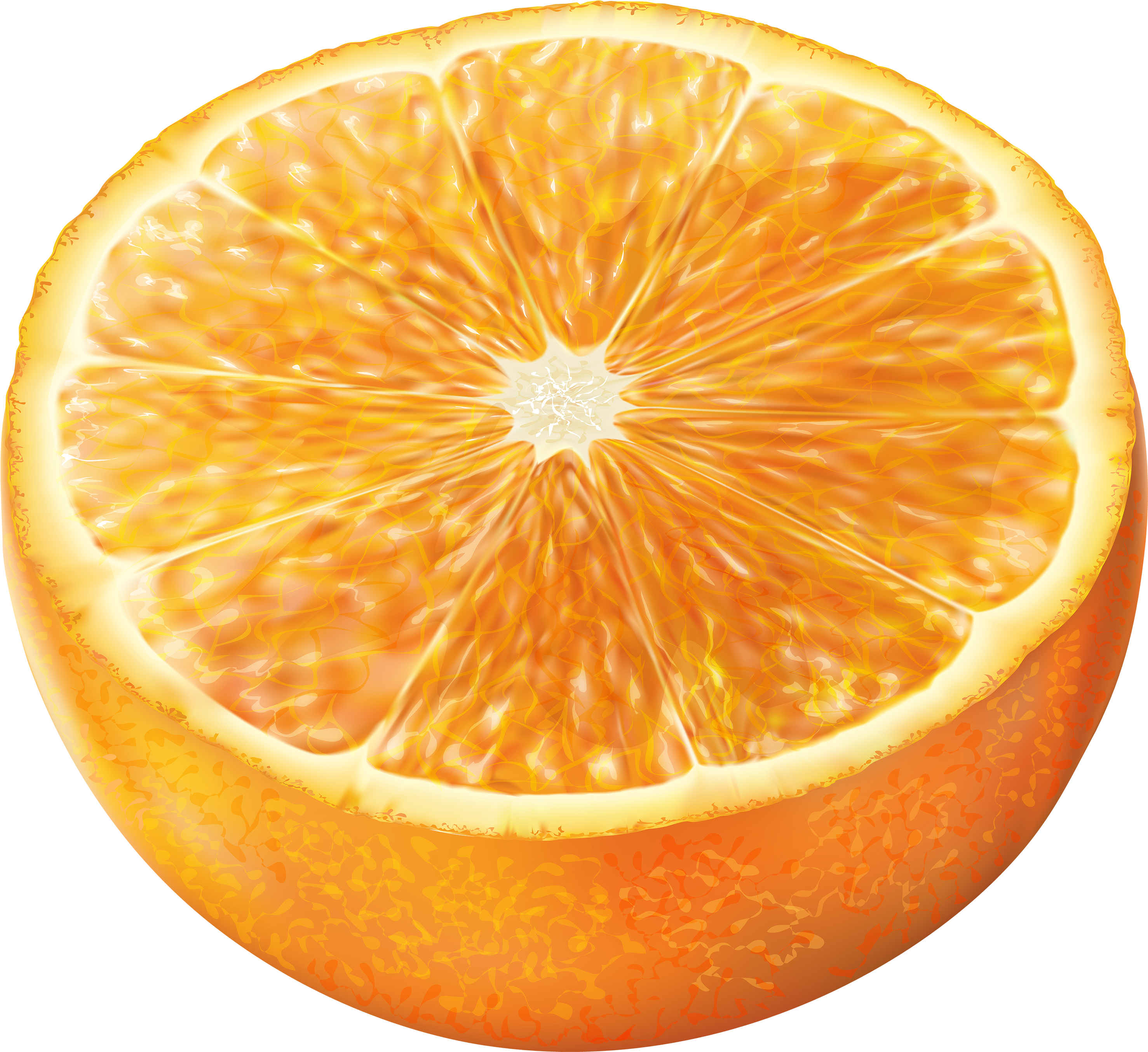 Grapefruit Clipart Half Orange (3000x2748), Png Download