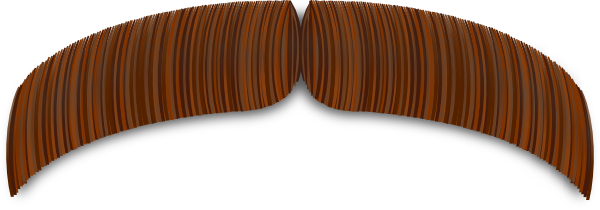 Renda Background Realistic Brown - Brown Mustache Clip Art (600x210), Png Download