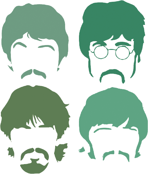 Let Us Know - Beatles Silhouette (536x611), Png Download