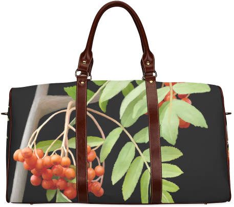 Rowan Tree Watercolor Waterproof Travel Bag/small - Interestprint Custom Owl Travel Bag /duffel Bag/luggage (500x500), Png Download