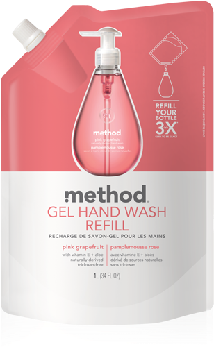 Gel Hand Wash Refill - Method Hand Soap Refill Lavender (322x558), Png Download
