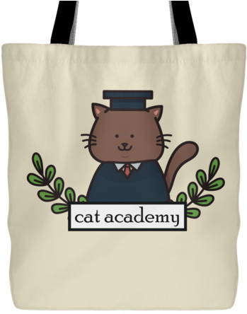 Cat Academy Tote Bag - Tote Bag (480x480), Png Download