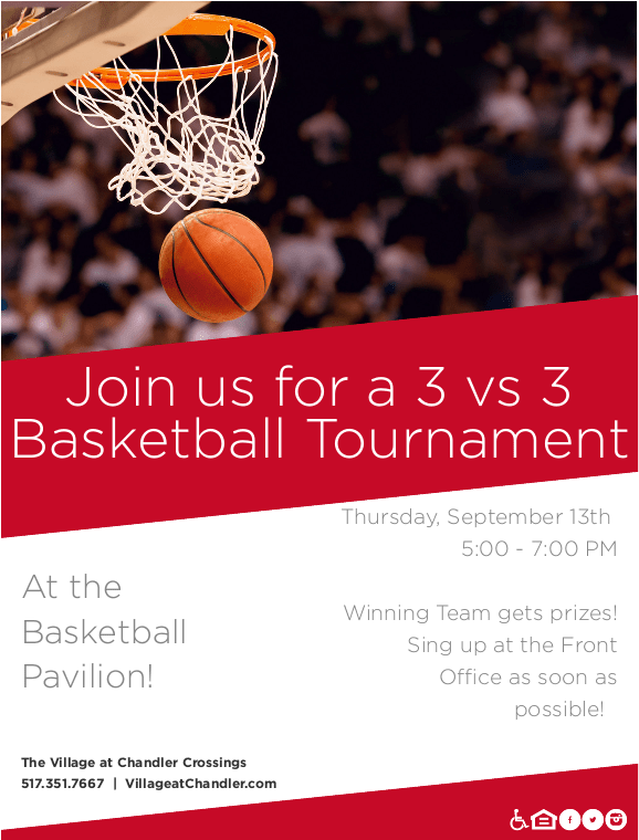 Join Our Basketball Tournament This Thursday At 5pm - 2 Points Basketball (612x792), Png Download
