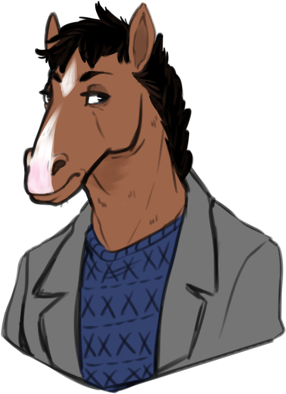 Share This - - Bojack Horseman Drawing (673x814), Png Download