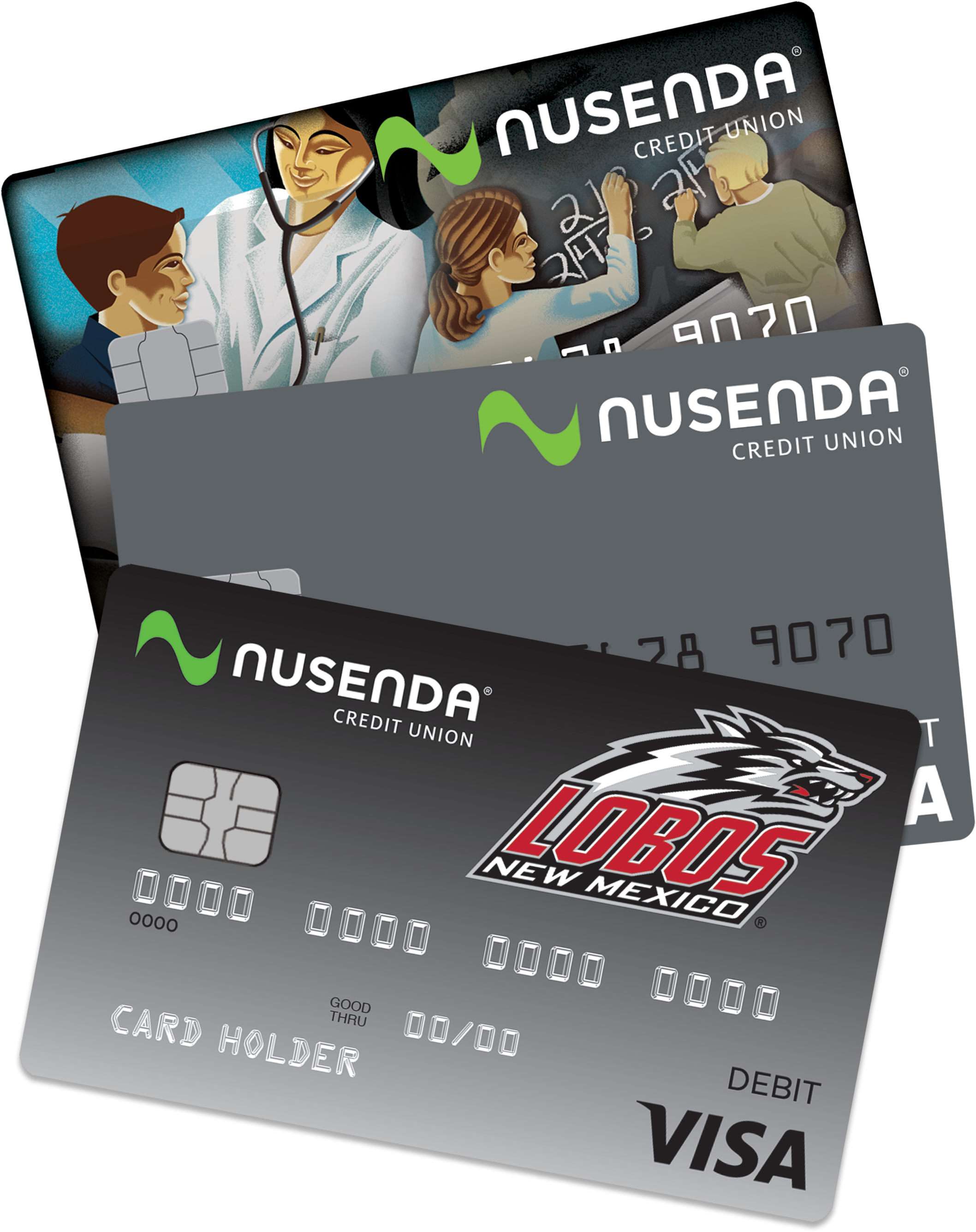 New Mexico Prepaid Travel Card Images Visa Debit Atm - New Mexico Lobos (2515x2788), Png Download