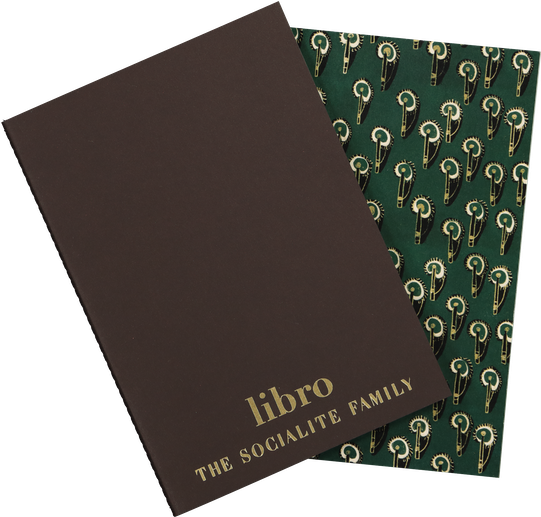 Duo Notebooks With A Green Pattern - Art Paper (600x600), Png Download