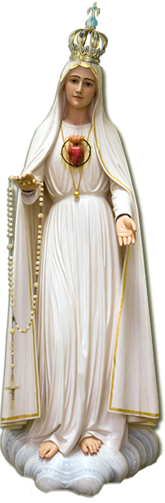 Pin By Margaret Thompson On 8sspirituality - Our Lady Of Fatima Png (576x1776), Png Download
