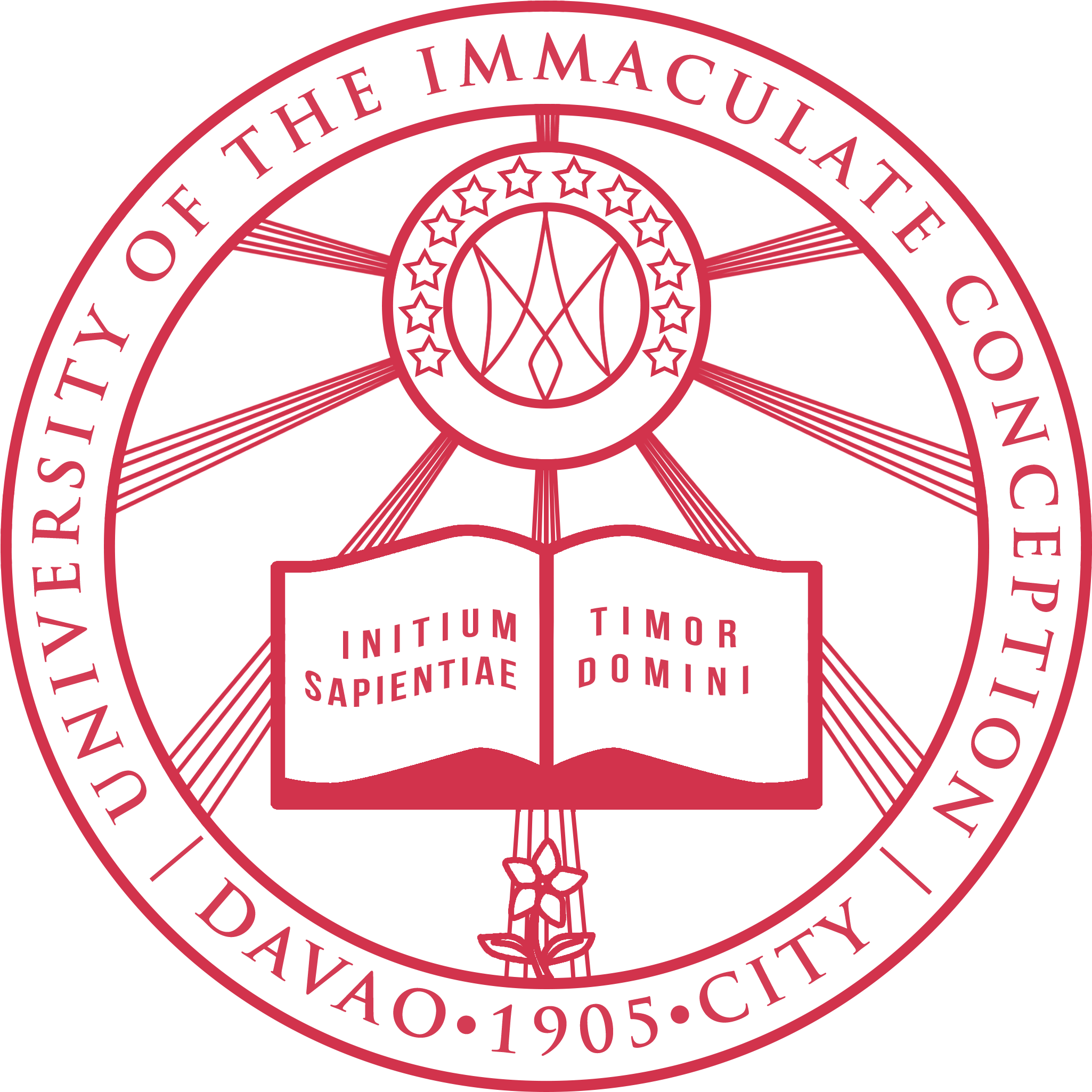 “am” Stands For “ave Maria” In Praise Our Blessed Mother - University Of Immaculate Conception Davao Logo (2462x2197), Png Download