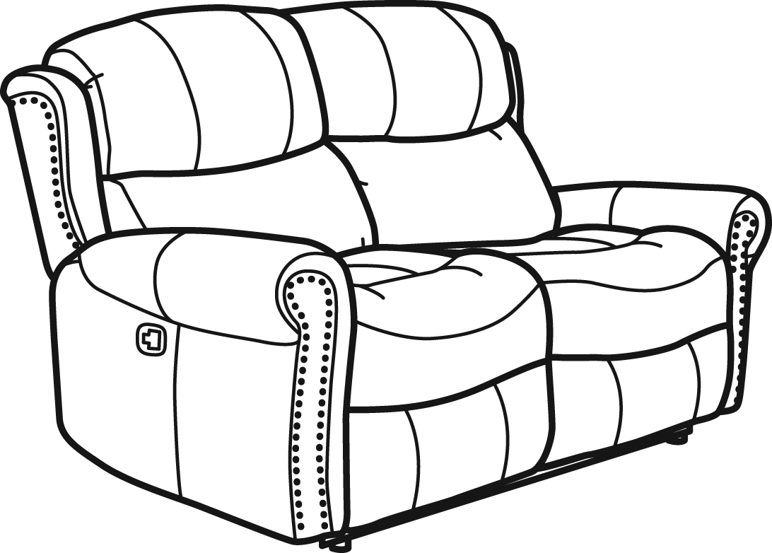 Walden Fabric Reclining Loveseat - Sofa Bed (1092x782), Png Download