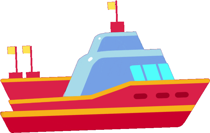 Waves Water Vessel Travel Stickers Ship Seasick Sea - Boat Clipart Gif (728x461), Png Download