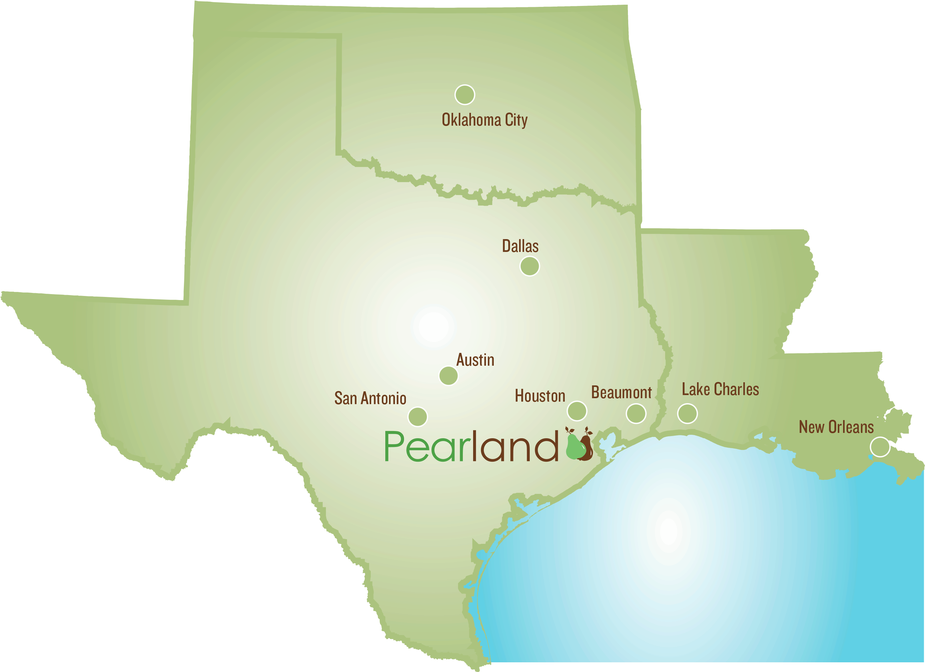 Also Located In Pearland, The Sri Meenakshi Temple - Map Of Texas (2964x2155), Png Download