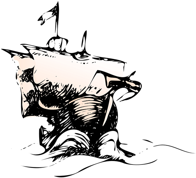 Old Water Cartoon Free Vector Graphic On - Ship (796x720), Png Download