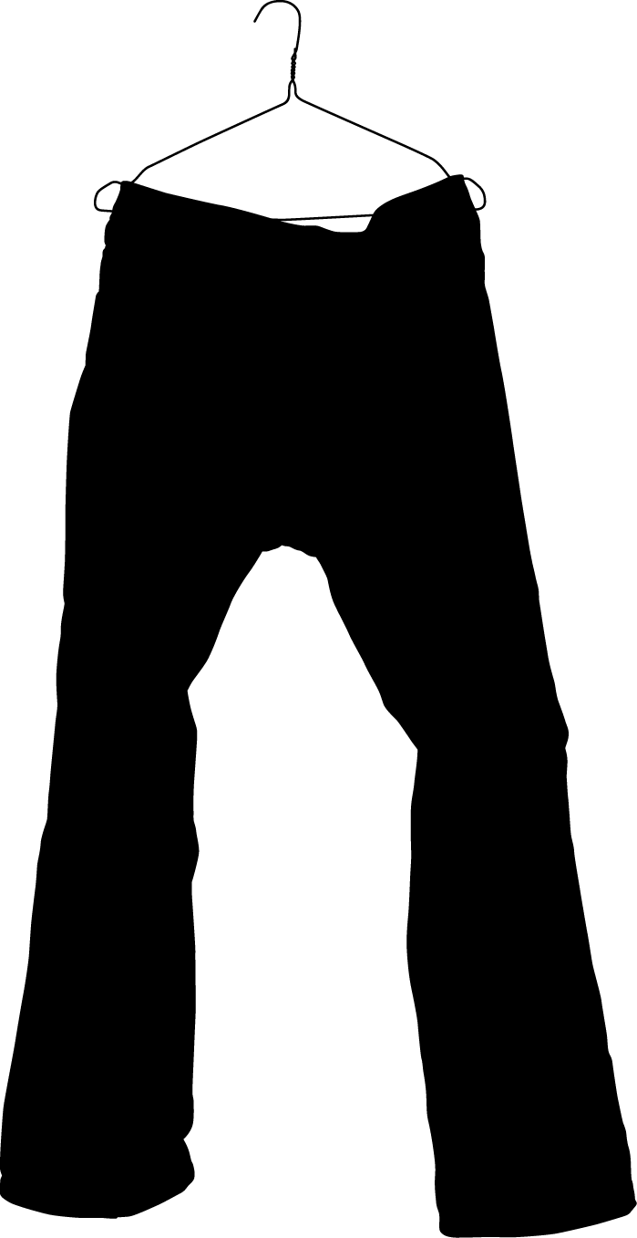 Clothing Shoes Silhouette Png - Pocket (699x1357), Png Download
