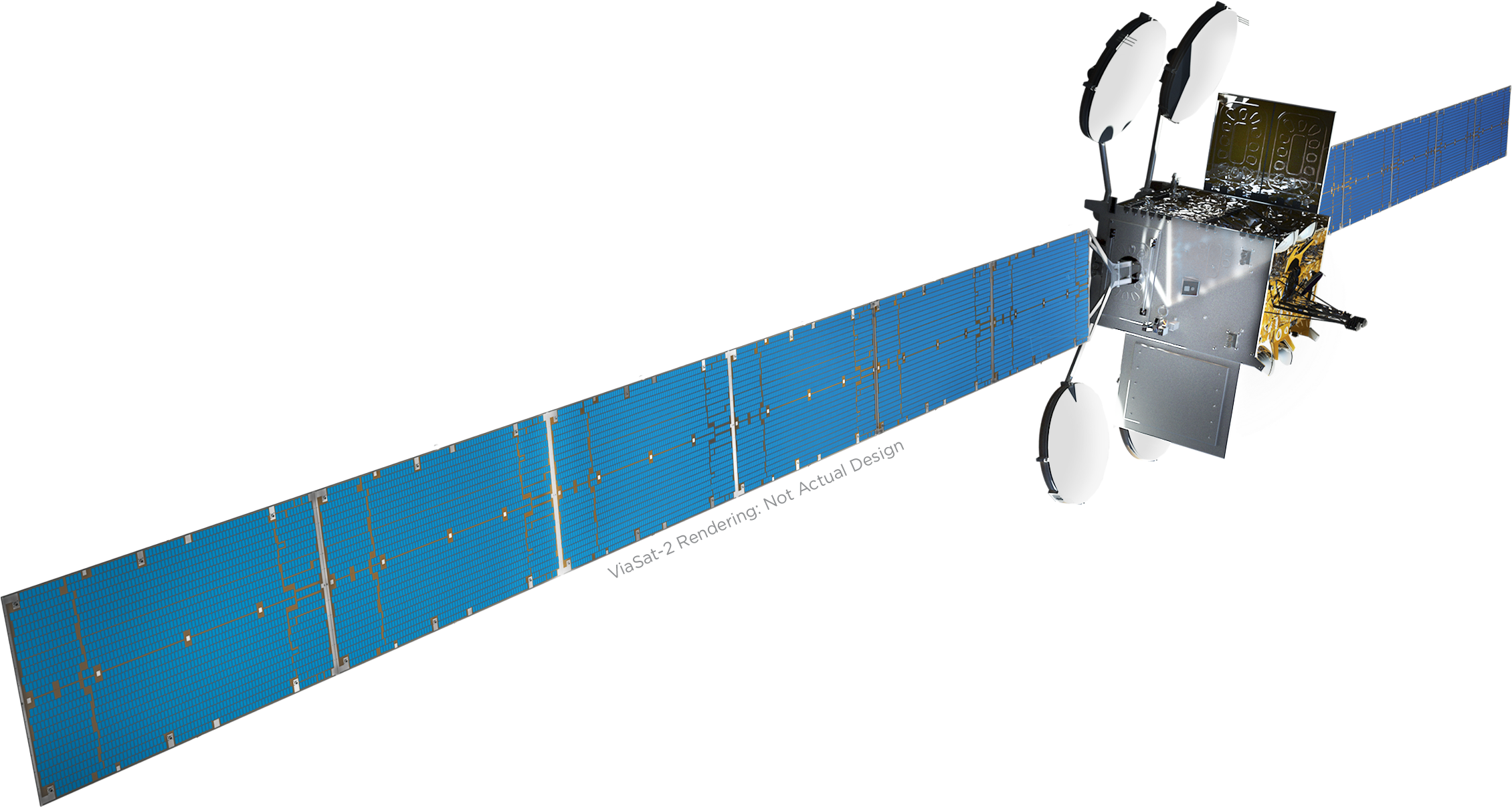 Viasat-2 Satellite Rendering - Saw Chain (2605x1505), Png Download