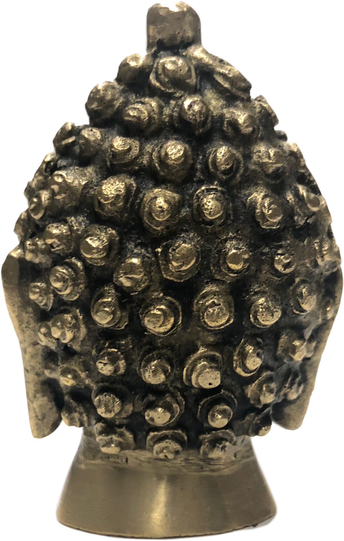 Cast Brass Head Of Buddha From India - Brass (2508x3344), Png Download