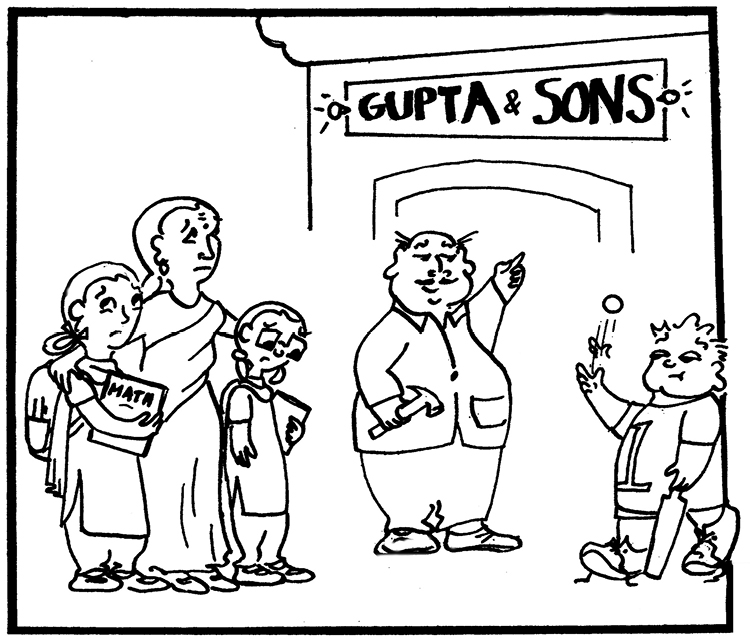 The Desire For Sons Is Not Restricted To Men Alone - Cartoon (750x643), Png Download