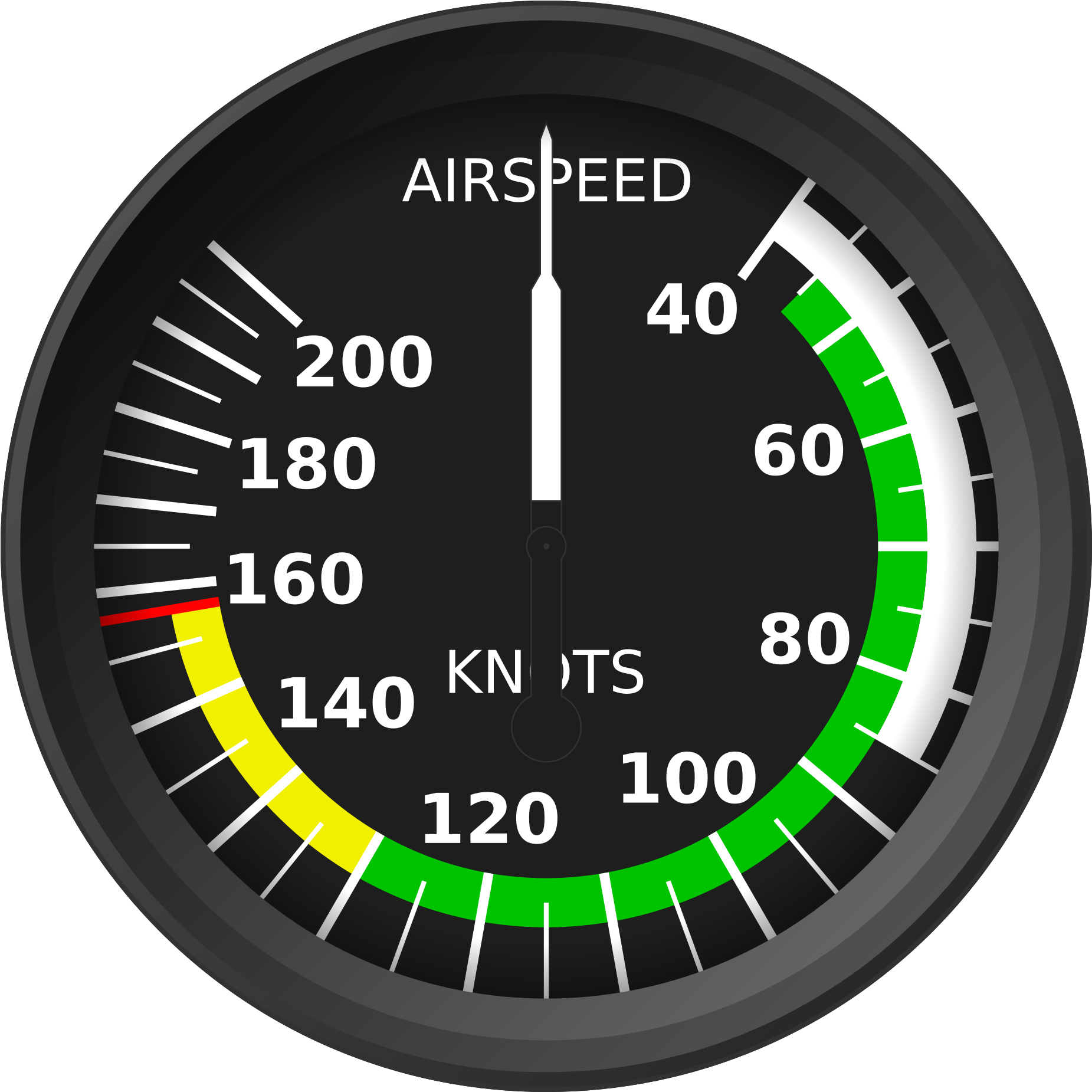 I Can Not Seem To Find A Way To Get The Angle Of The - Airspeed Indicator (2000x2000), Png Download