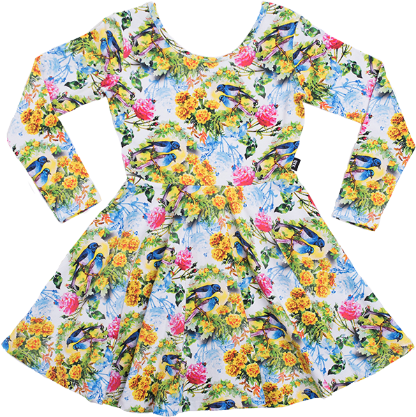 Rock Your Kid Bird Bloom Mabel Dress - Dress (700x700), Png Download