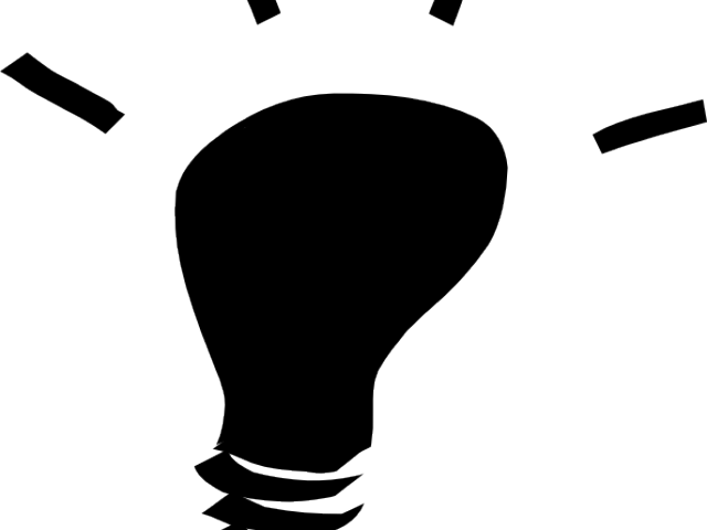 Light Bulb Clipart Lamp - Light Bulb Thinking Clipart (640x480), Png Download