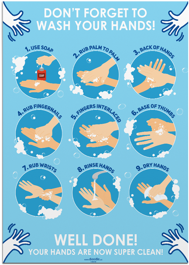 Wash Your Hands Infographic (800x943), Png Download