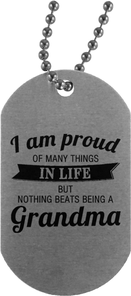 Om Un4004 Silver Dog Tag - Locket (1155x1155), Png Download