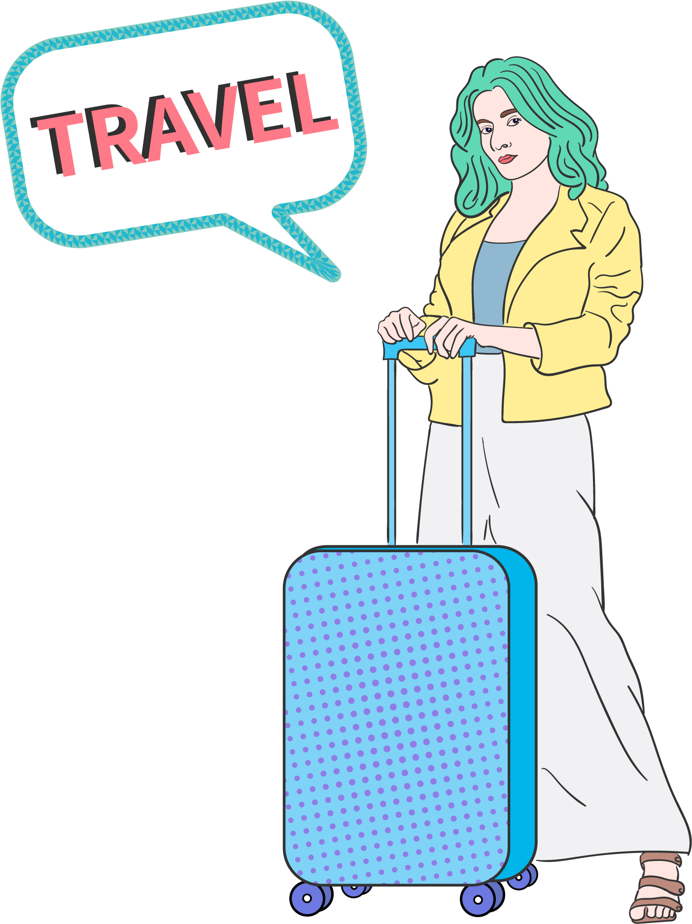 Pop Fashion Girl Gendery Png And Vector Image - Baggage (2000x2000), Png Download