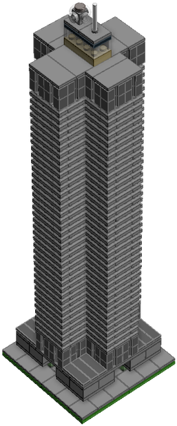 1 Place Ville Marie - Tower Block (1600x782), Png Download