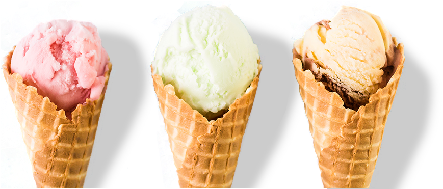 Homemade Ice Cream - Ice Cream Cone (1000x370), Png Download